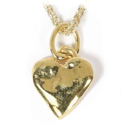 18ct Gold Heart Pendant (9mm wide)