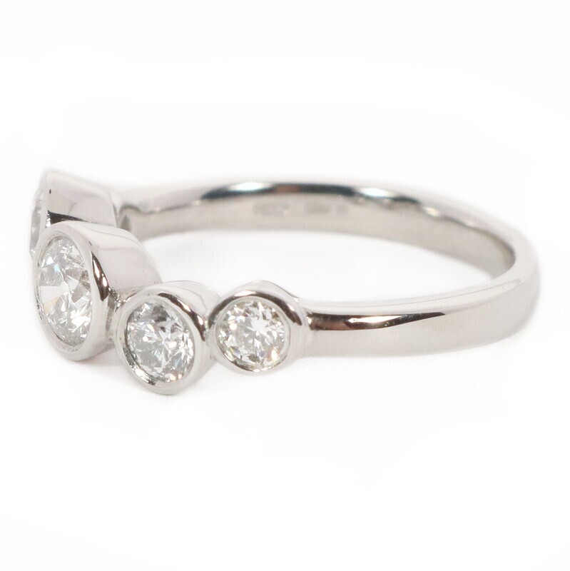 Platinum Diamond Champagne Ring