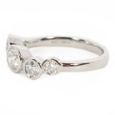 Platinum Diamond Champagne Ring