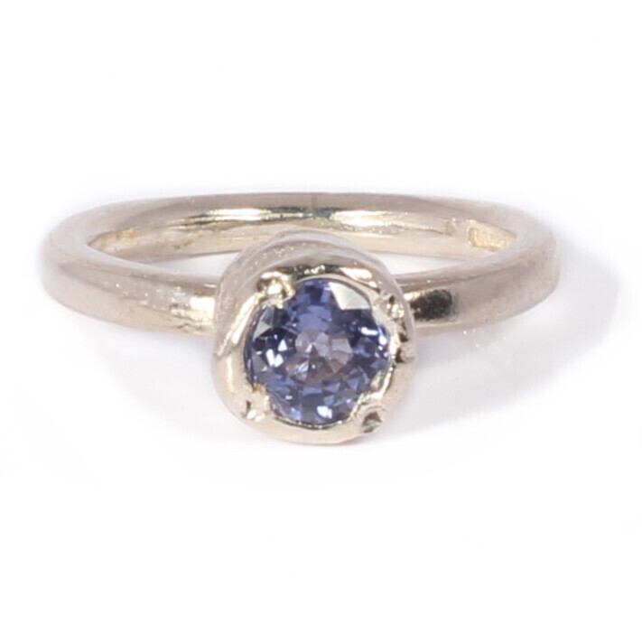 Silver 5mm Blue Sapphire Tutti Fruiti Ring