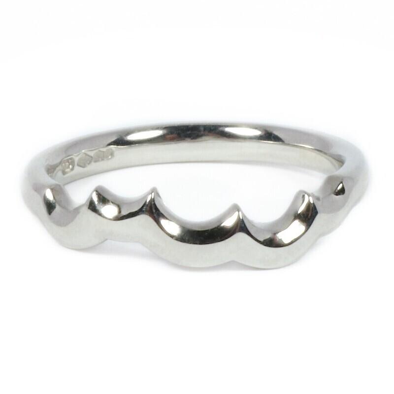 Platinum Fitted Champagne Wedding Band Ring