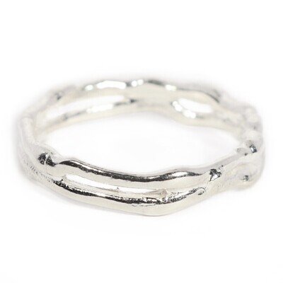 Silver Cyclone 2 Ring