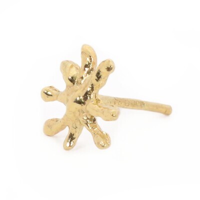 18ct Gold Coral Stud Earrings (10mm wide)