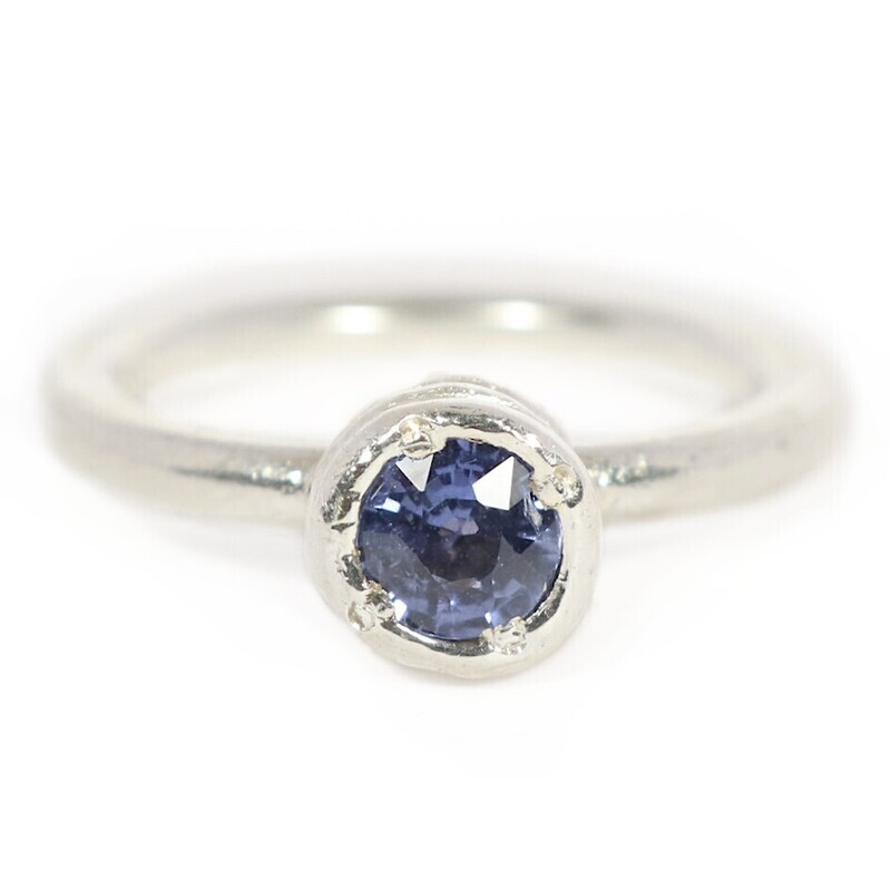 Silver 5mm Tanzanite Tutti Fruiti Ring
