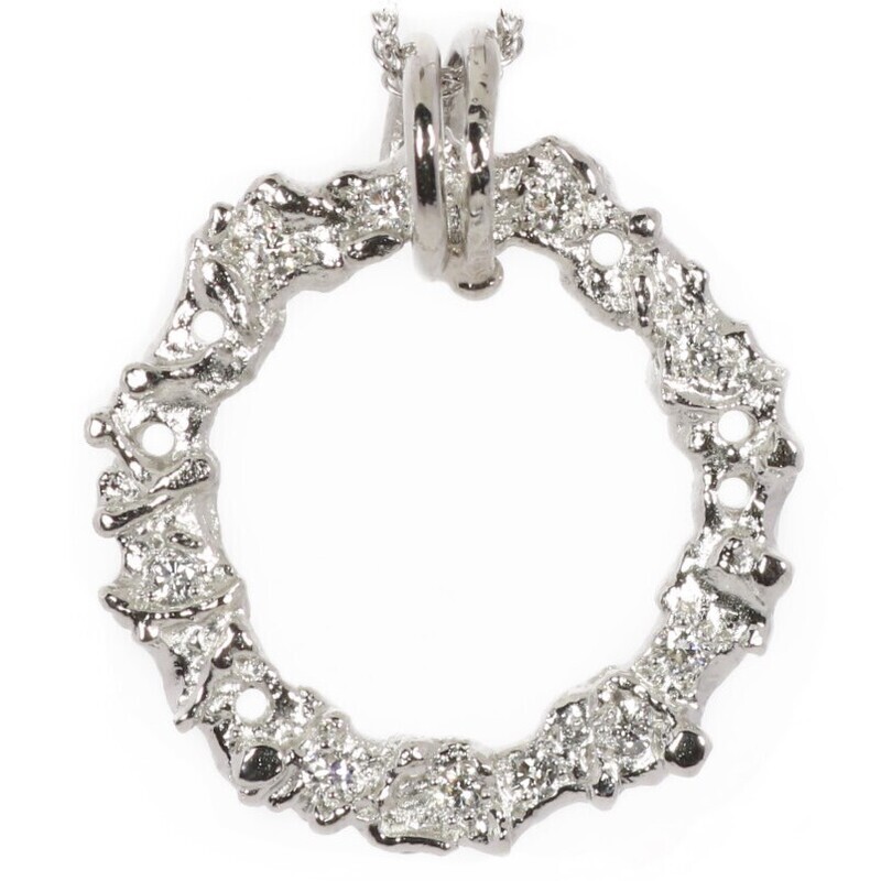 Platinum Diamond Filigree Pendant (28mm diameter)
