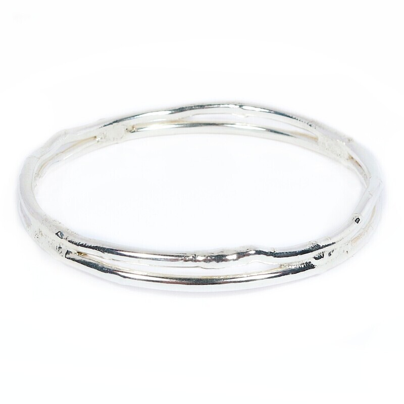 Silver Cyclone 2 Bangle