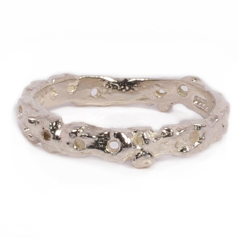 Silver Extra Narrow Filigree Ring