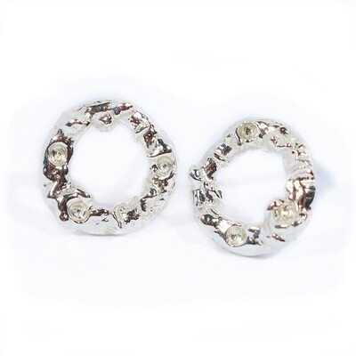 Silver Filigree Stud Earrings (9mm diameter)