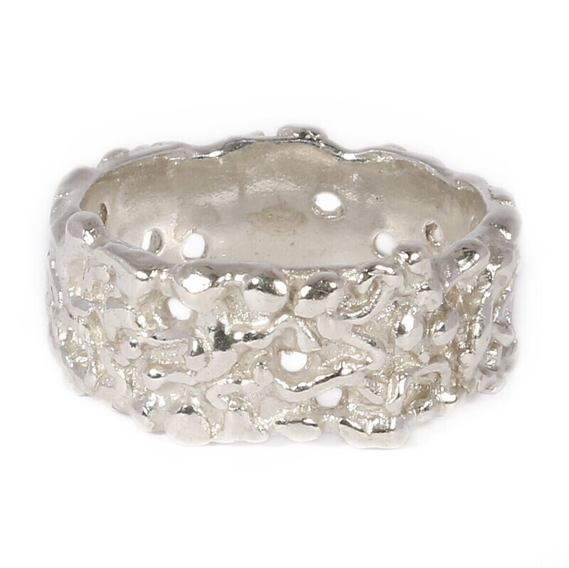 Silver Wide Filigree Ring