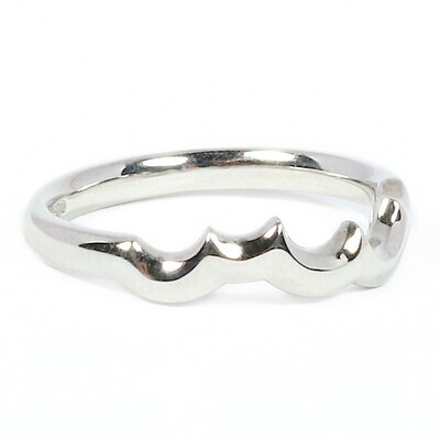 Platinum Fitted Champagne Wedding Band Ring