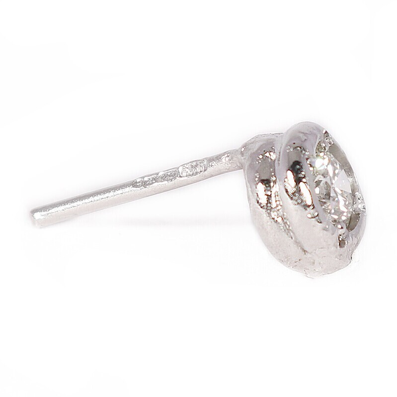 18ct White Gold Cyclone Diamond Stud Earrings