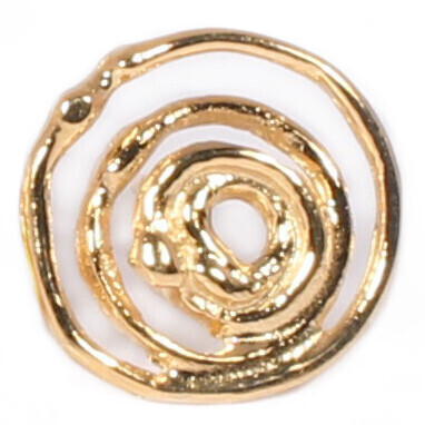 9ct Gold Montana Swirl Stud Earrings (13mm diameter)