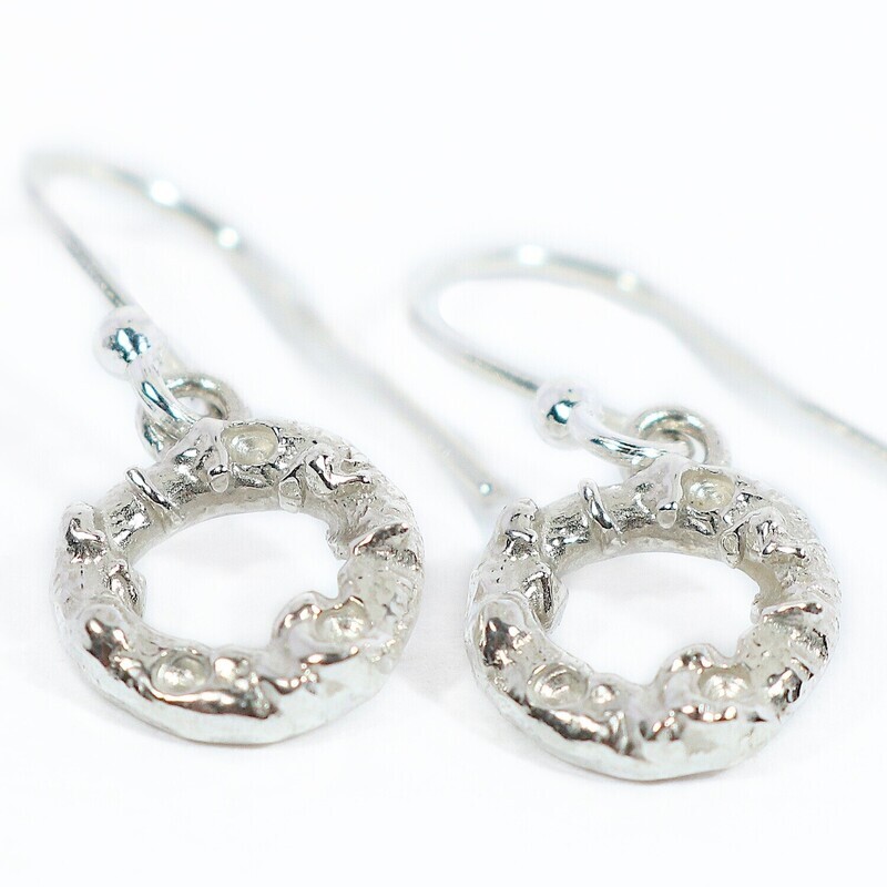 Silver Filigree Drop Earrings (9mm diameter)
