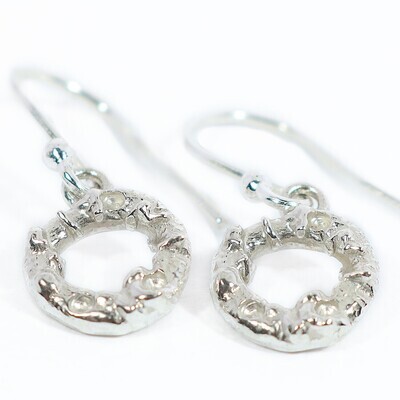Silver Filigree Drop Earrings (9mm diameter)