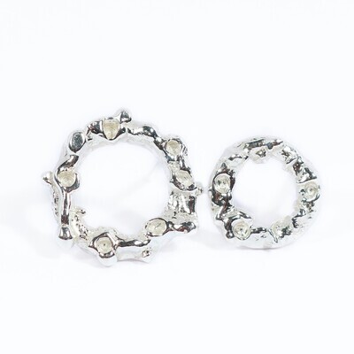 Silver Filigree Stud Earrings (9mm diameter)