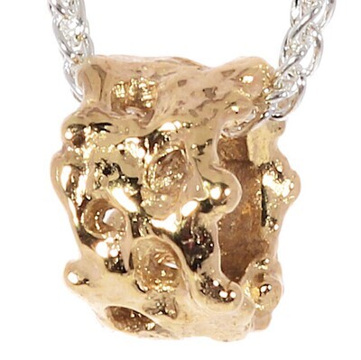 9ct Gold Filigree Scrunchie Pendant