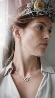Silver Filigree Drop Earrings (13mm diameter)