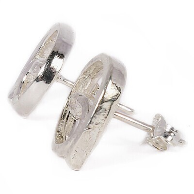 Silver Entranced Stud Earrings (12mm wide)