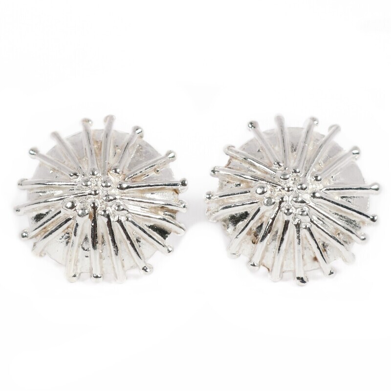 Silver Sea Urchin Stud Earrings