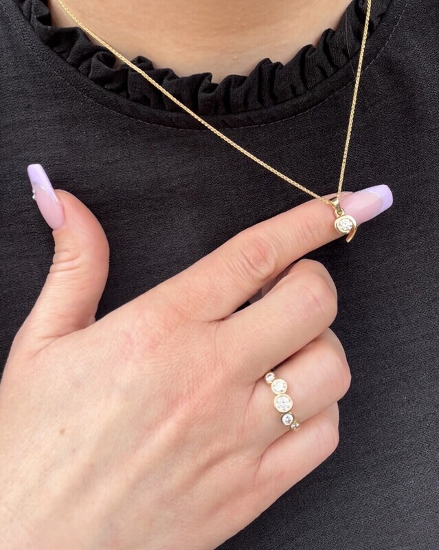 18ct Yellow Gold Diamond Champagne Ring