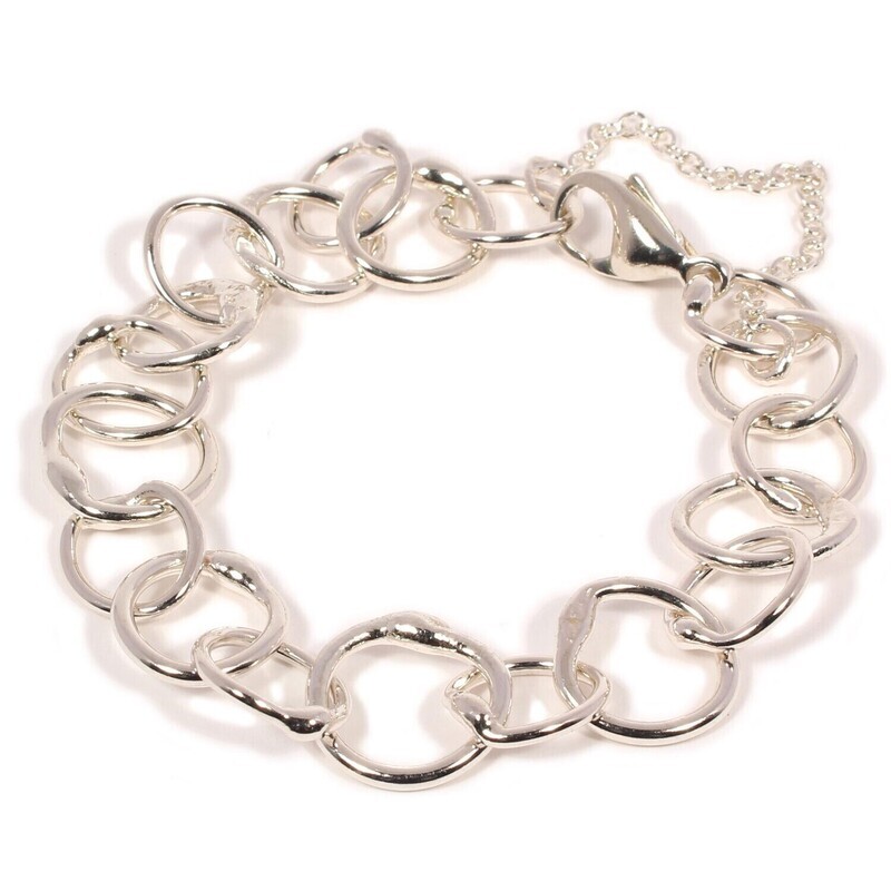 Silver Original Jane Watling Heavy Fused Bracelet