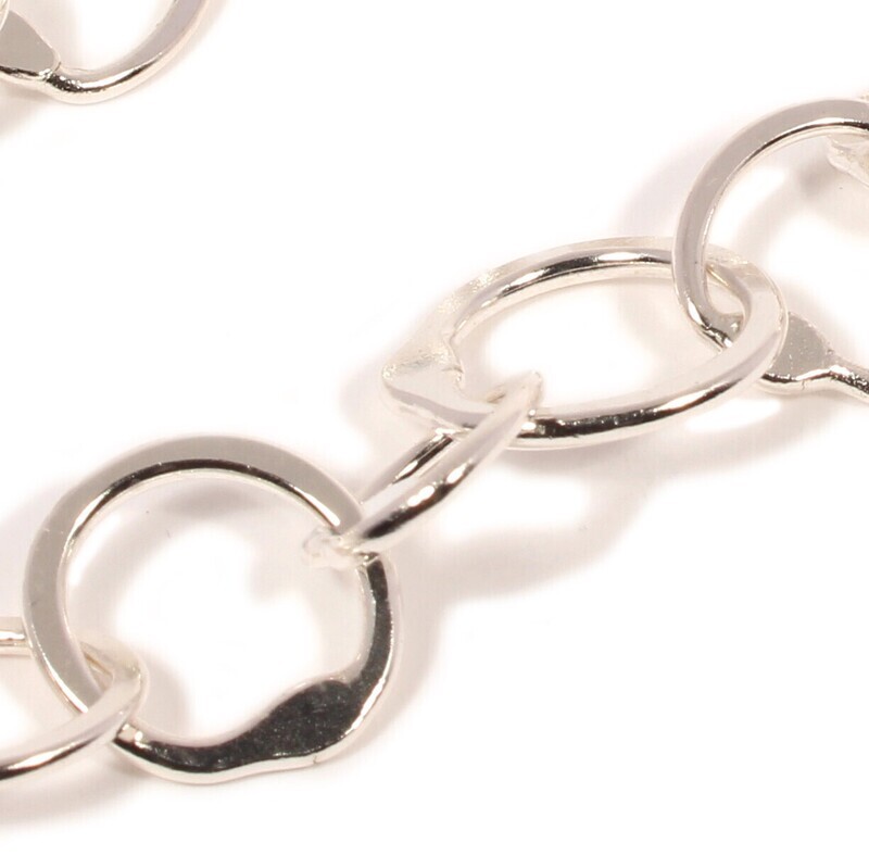 Silver Original Jane Watling Heavy Fused Chain 32" (Hammered)