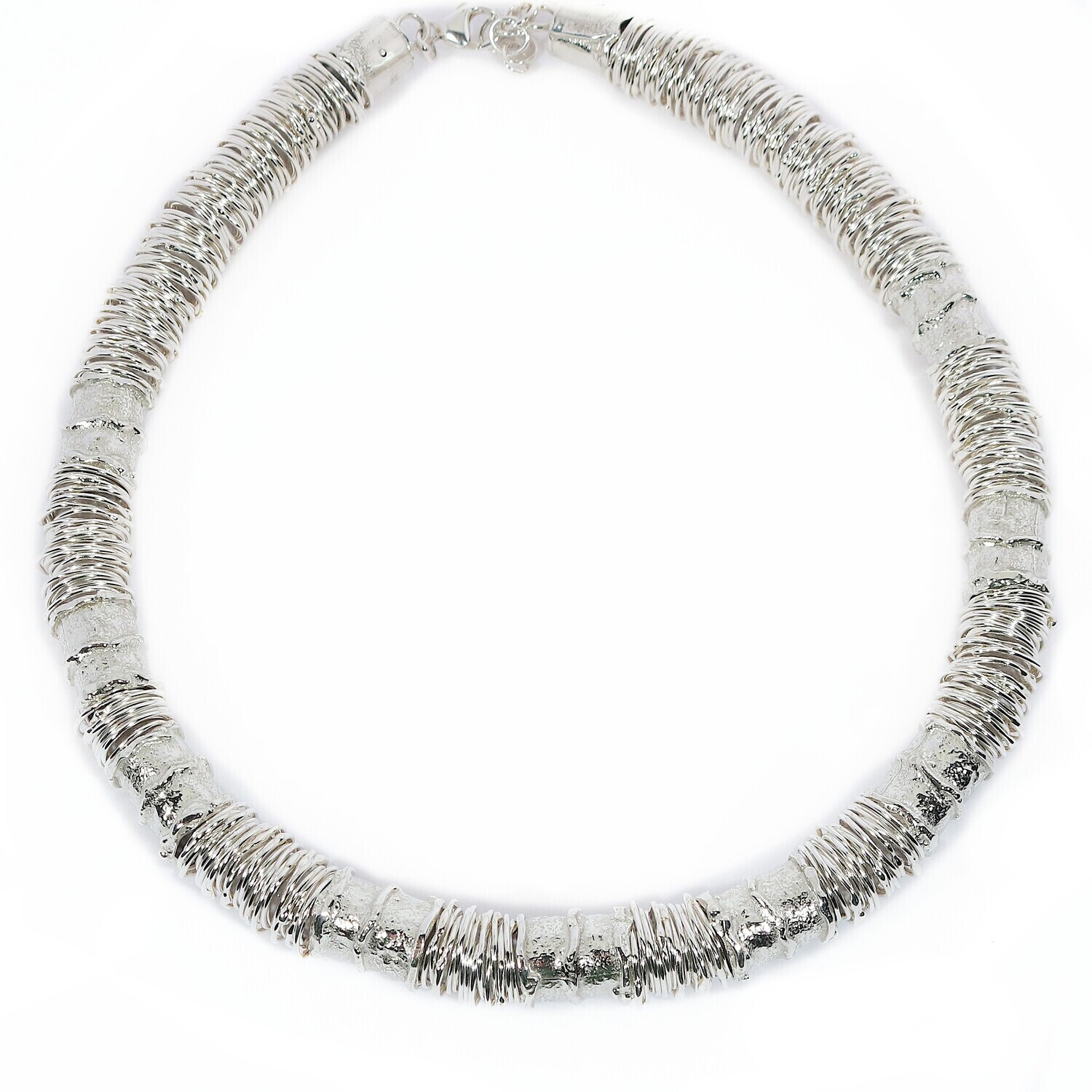 Silver Scrunchie &amp; Wires Collarette