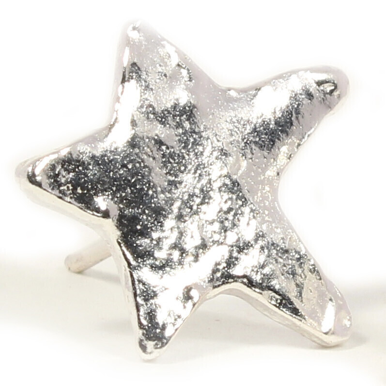 Silver Star Stud Earrings (15mm wide)
