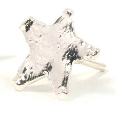 Silver Star Stud Earrings (12mm wide)