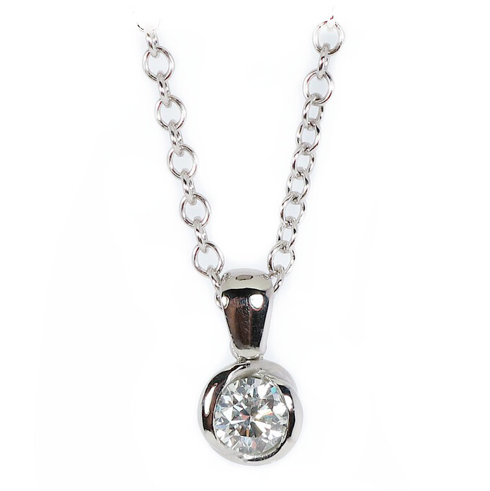 Platinum Diamond Rosebud Pendant
