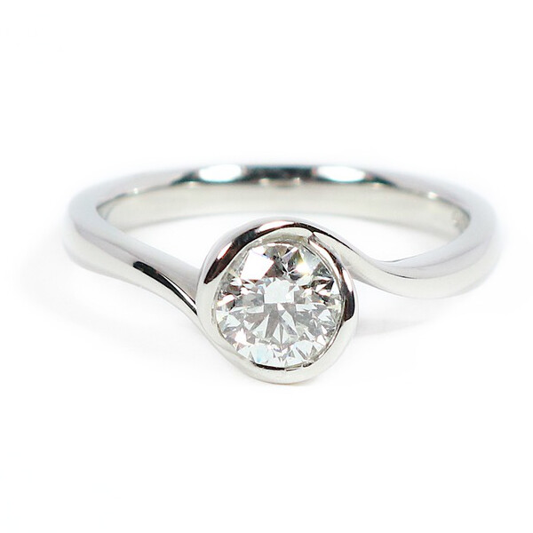 Platinum Diamond Rosebud Ring