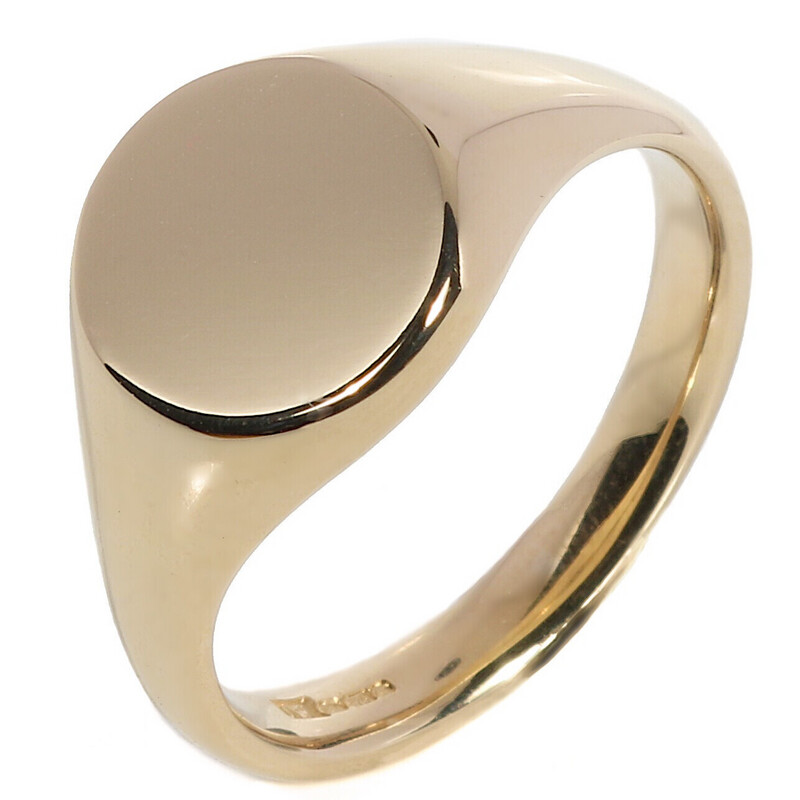 9ct Yellow Gold 10x12mm Oval Signet Ring