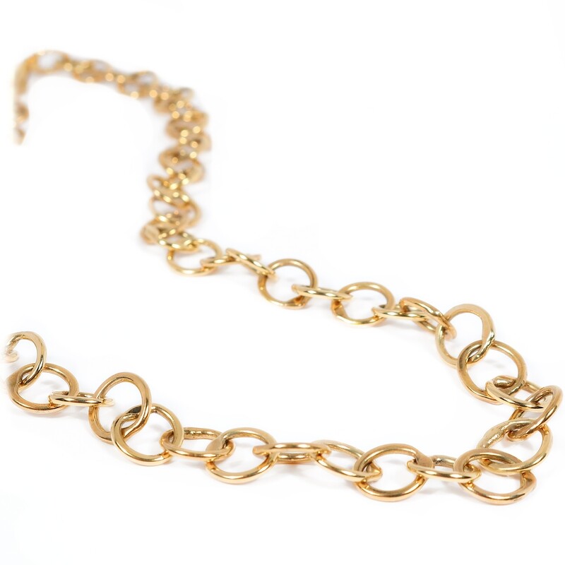 9ct Gold Original Jane Watling Fine Fused Chain 18" (Hammered)