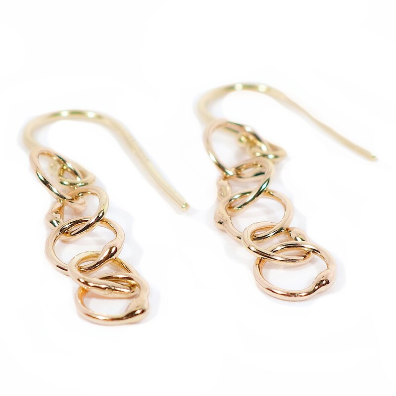9ct Gold Extra Fine Fused Drop Earrings