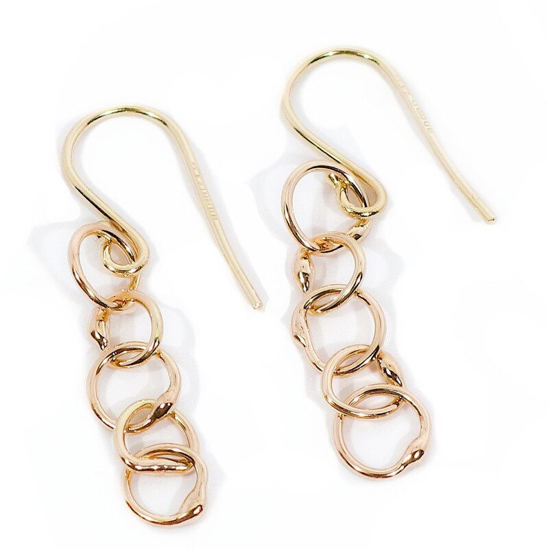 9ct Gold Extra Fine Fused Drop Earrings