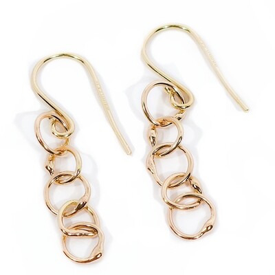 9ct Gold Extra Fine Fused Drop Earrings