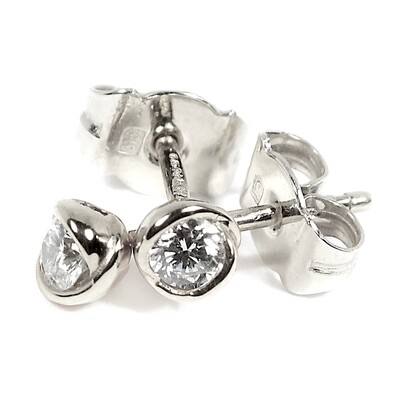 Platinum Diamond 0.20ct Rosebud Stud Earrings