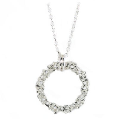 Silver Filigree Pendant &amp; Chain (23mm)