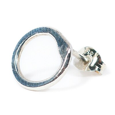 Silver Cyclone 1 Stud Earrings
