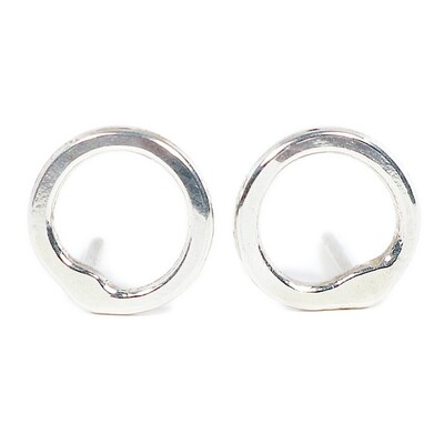 Silver Cyclone 1 Stud Earrings
