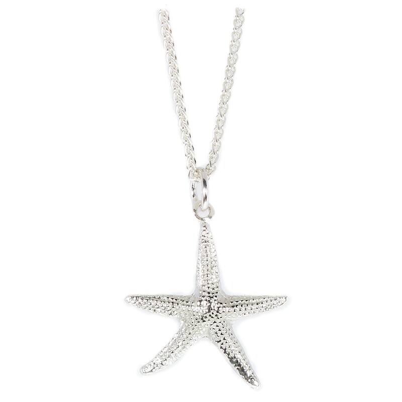 Silver Starfish Pendant &amp; Chain