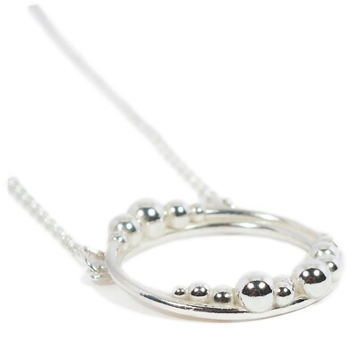 Silver Rockpool Necklace 30mm