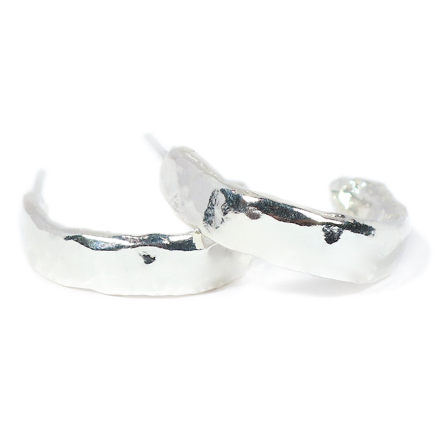 Silver Typhoon Hoop Earrings