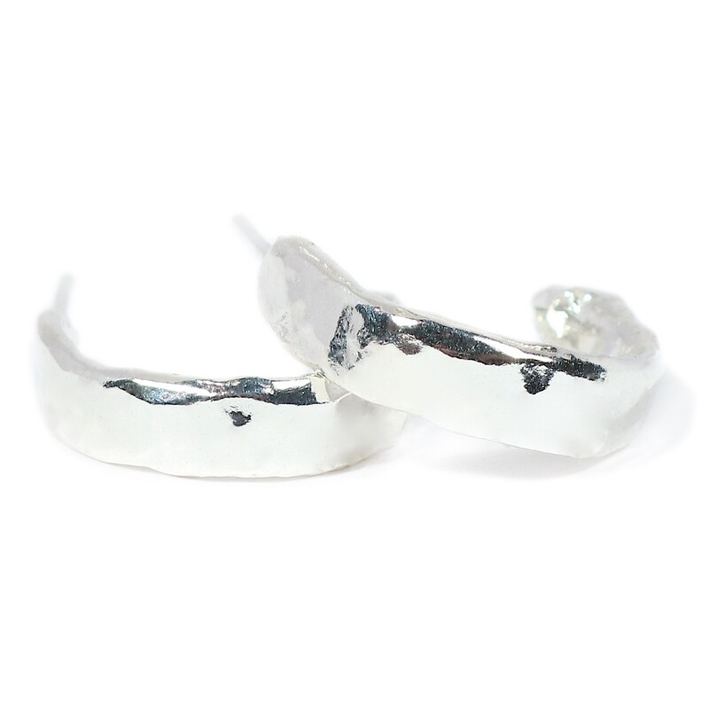 Silver Typhoon Hoop Earrings