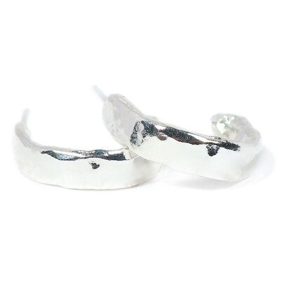 Silver Typhoon Hoop Earrings