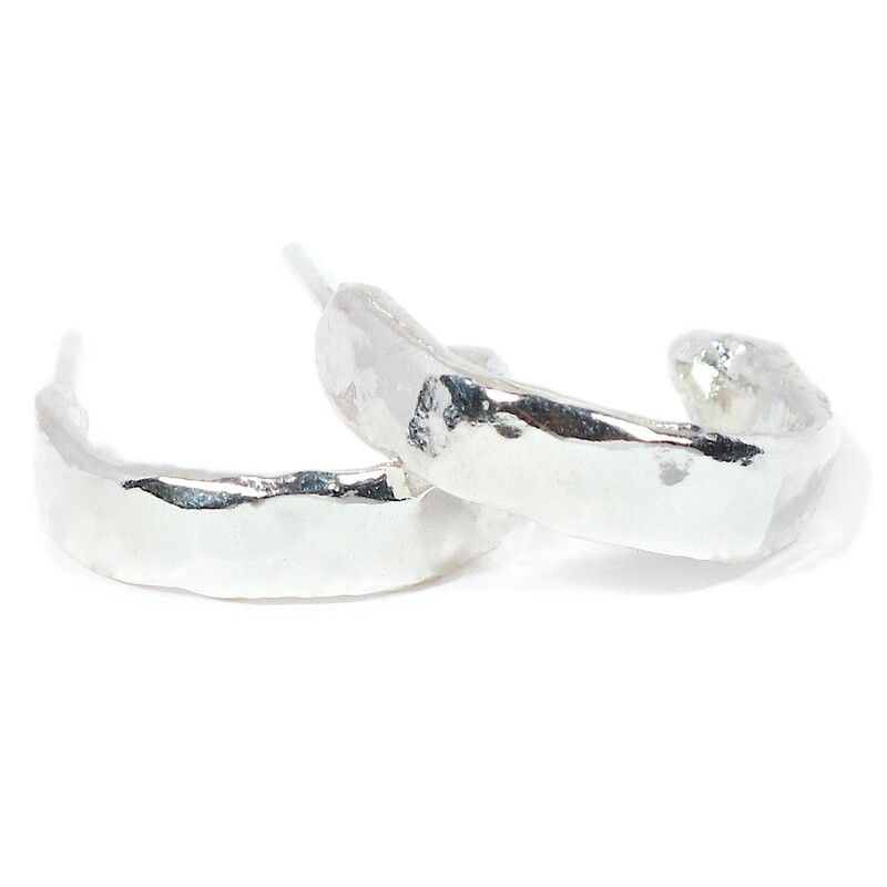 Silver Typhoon Hoop Earrings