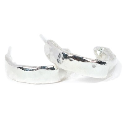 Silver Typhoon Hoop Earrings
