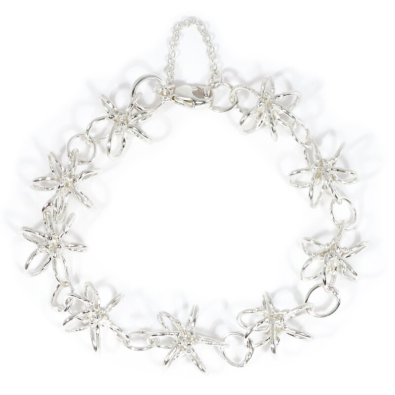 Silver Spider Lily Bracelet