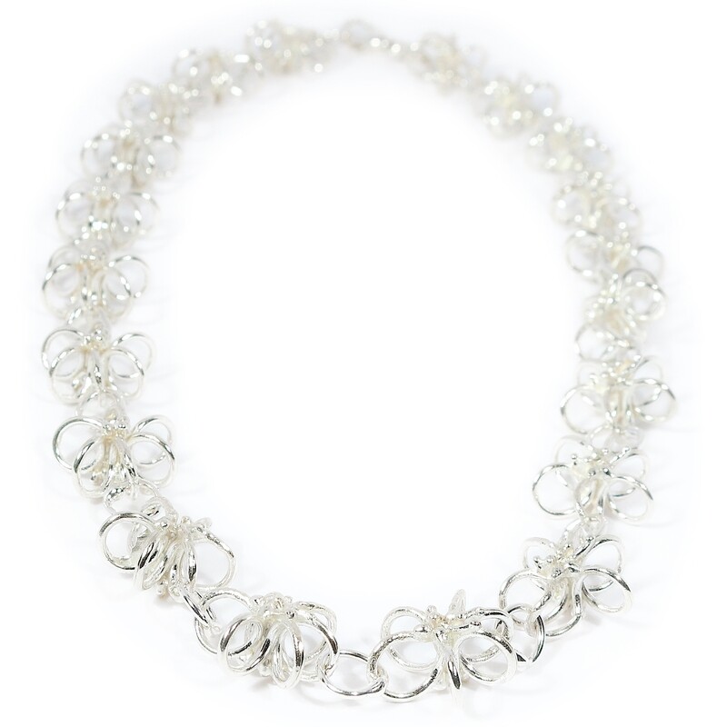 Silver Spider Lily Necklace