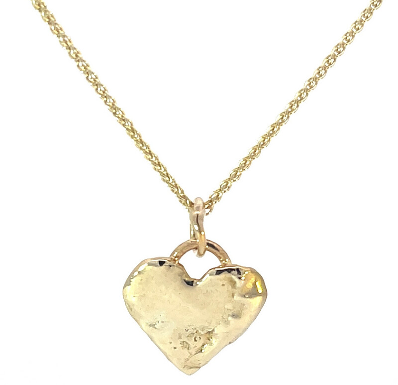 14ct Gold Heart Pendant (15mm wide)